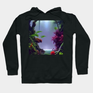 Digital Painting Of A Beautiful Jungle Hoodie